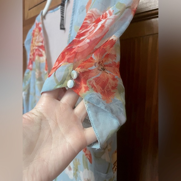 Zara Midi Floral Print Dress Size Small - Picture 9 of 12